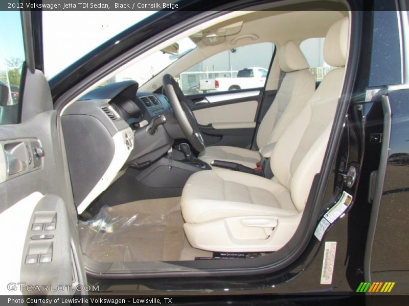 Black / Cornsilk Beige 2012 Volkswagen Jetta TDI Sedan