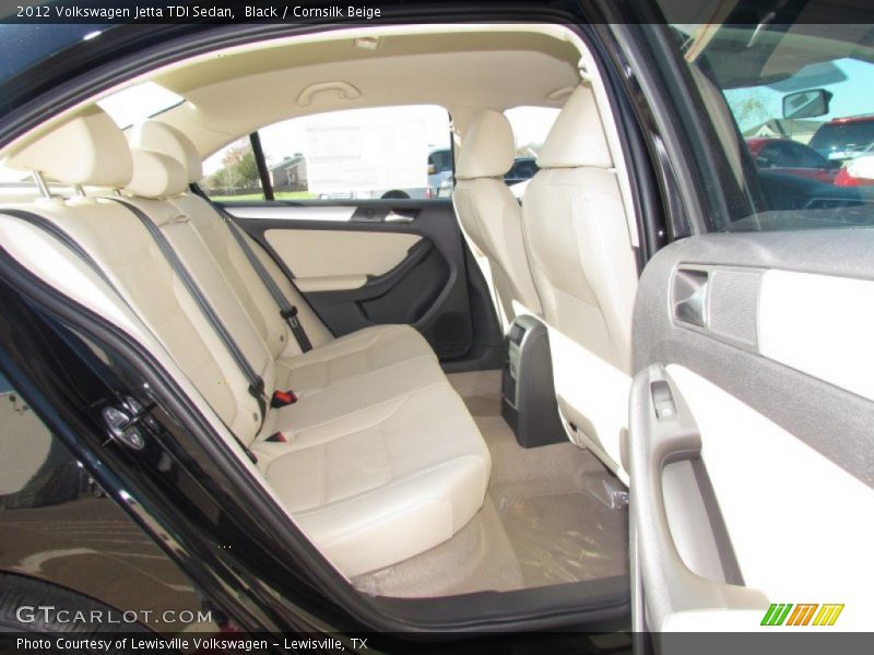 Black / Cornsilk Beige 2012 Volkswagen Jetta TDI Sedan