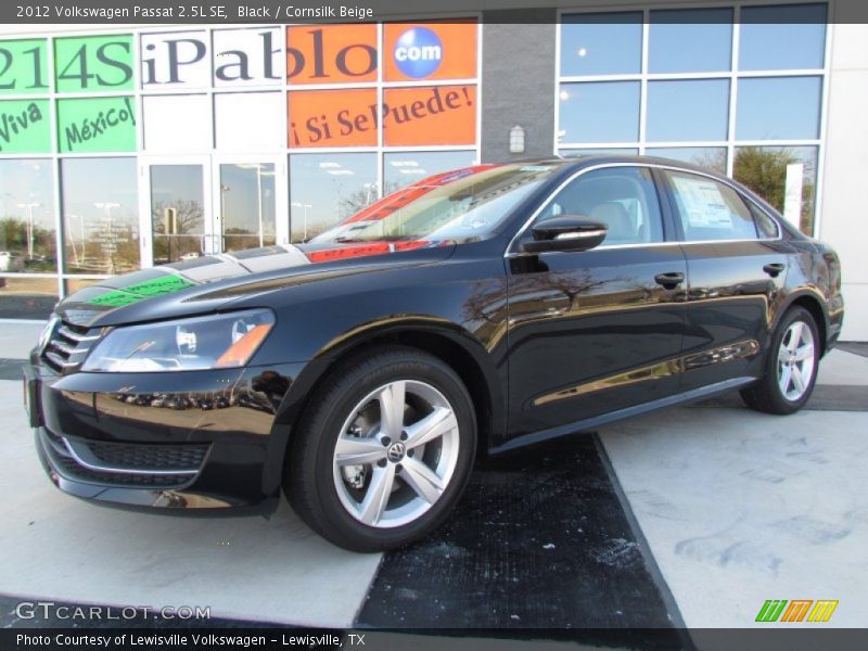 Black / Cornsilk Beige 2012 Volkswagen Passat 2.5L SE