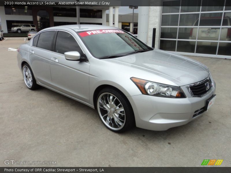 Alabaster Silver Metallic / Gray 2010 Honda Accord LX Sedan