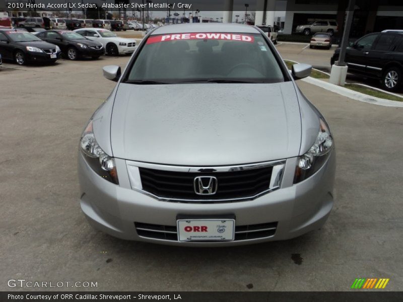 Alabaster Silver Metallic / Gray 2010 Honda Accord LX Sedan
