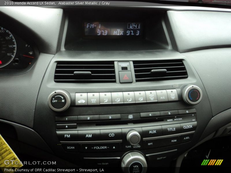 Controls of 2010 Accord LX Sedan