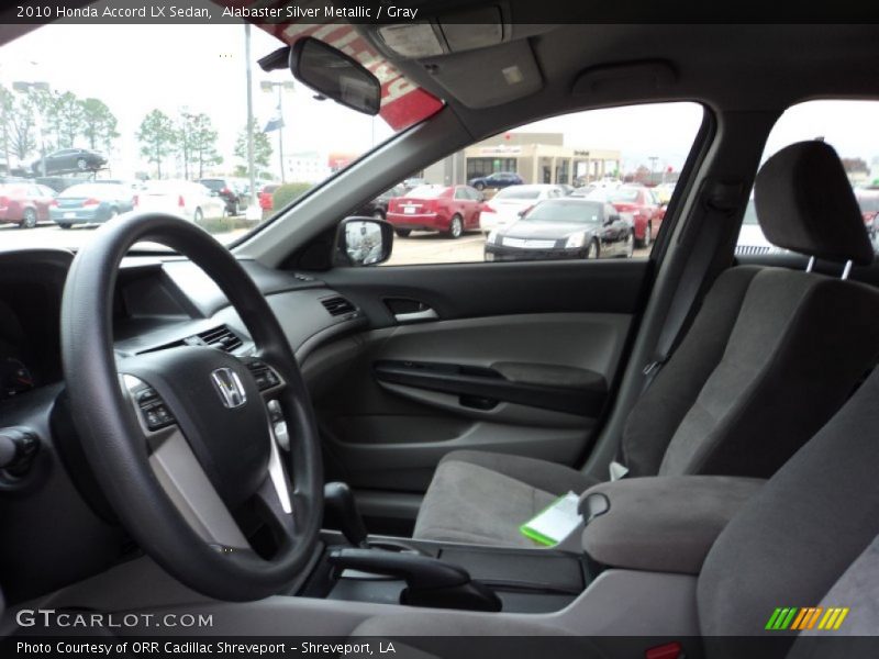 Alabaster Silver Metallic / Gray 2010 Honda Accord LX Sedan