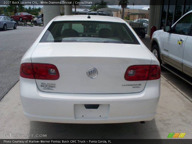 White Diamond Tricoat / Cocoa/Shale 2007 Buick Lucerne CXL