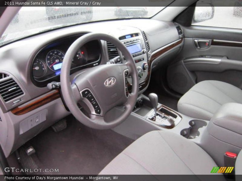 Mineral Gray / Gray 2011 Hyundai Santa Fe GLS AWD
