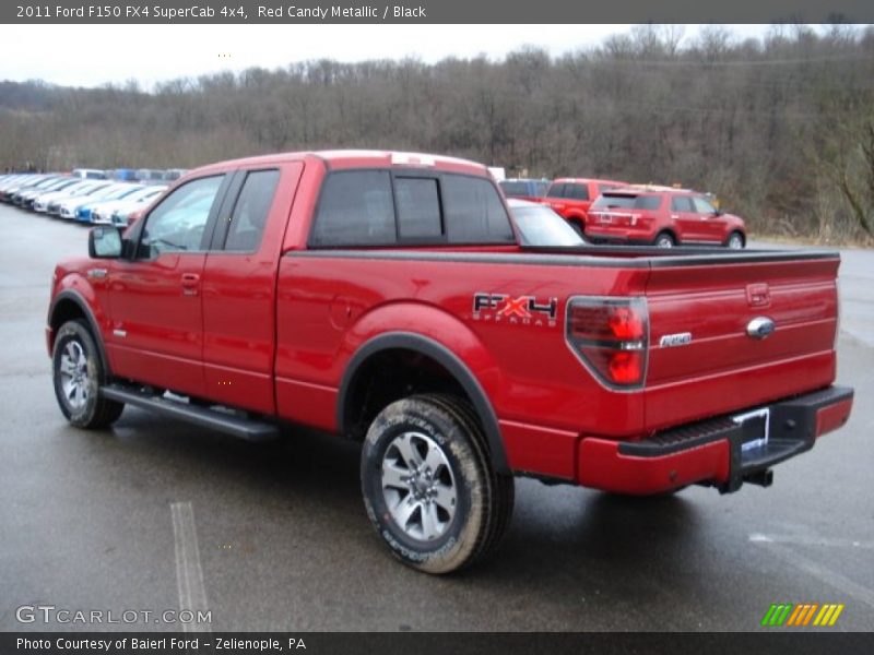 Red Candy Metallic / Black 2011 Ford F150 FX4 SuperCab 4x4
