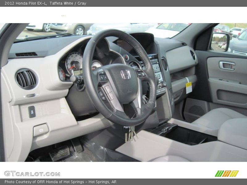 Taffeta White / Gray 2012 Honda Pilot EX-L