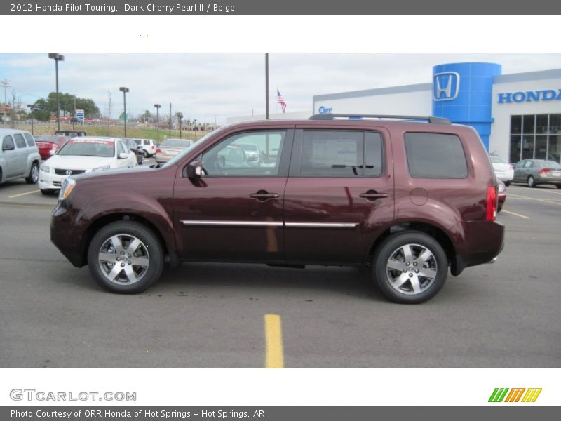 Dark Cherry Pearl II / Beige 2012 Honda Pilot Touring