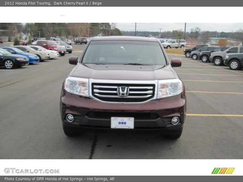 Dark Cherry Pearl II / Beige 2012 Honda Pilot Touring