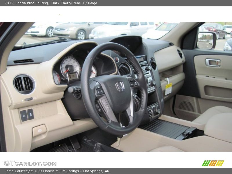 Dark Cherry Pearl II / Beige 2012 Honda Pilot Touring