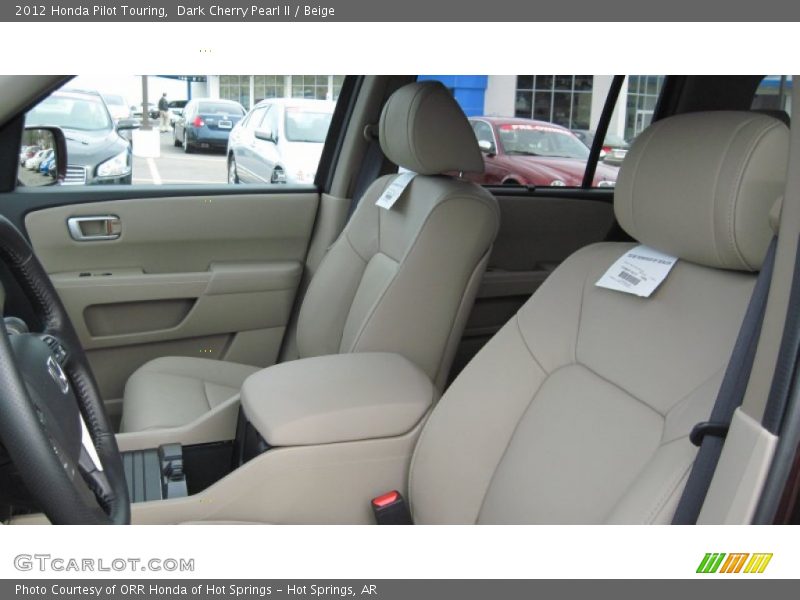 Dark Cherry Pearl II / Beige 2012 Honda Pilot Touring