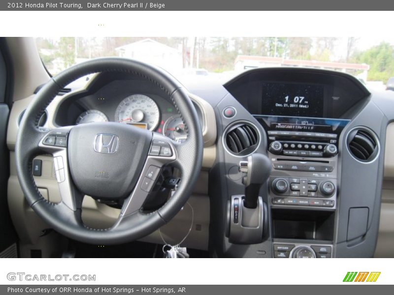 Dark Cherry Pearl II / Beige 2012 Honda Pilot Touring