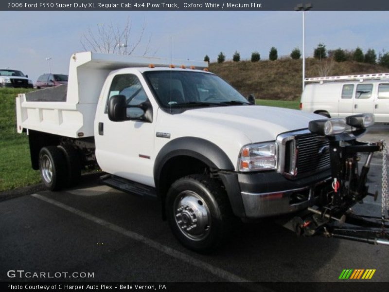  2006 F550 Super Duty XL Regular Cab 4x4 Plow Truck Oxford White
