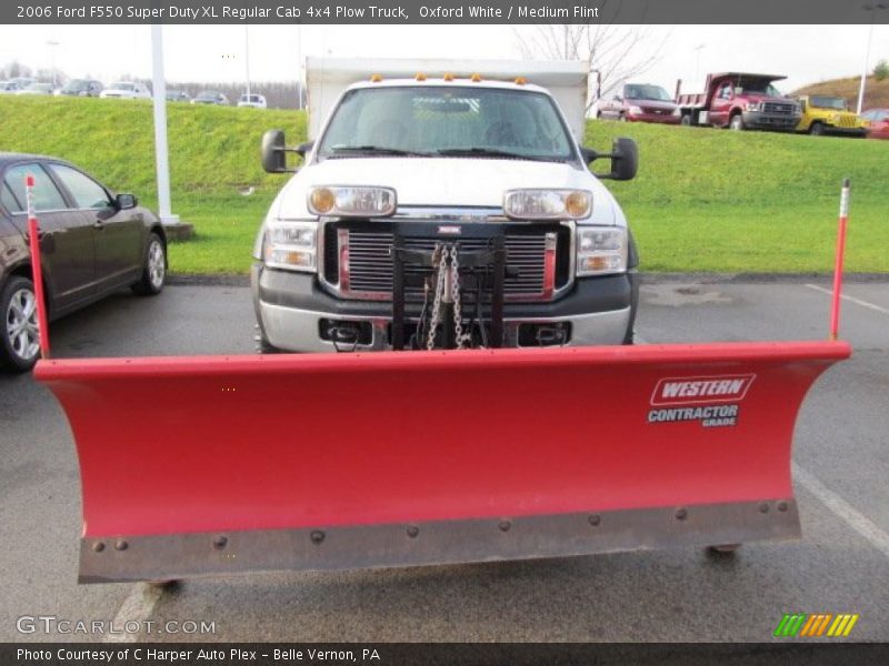  2006 F550 Super Duty XL Regular Cab 4x4 Plow Truck Oxford White