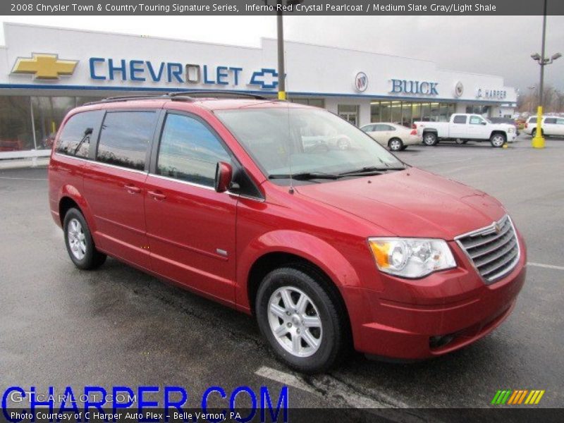 Inferno Red Crystal Pearlcoat / Medium Slate Gray/Light Shale 2008 Chrysler Town & Country Touring Signature Series