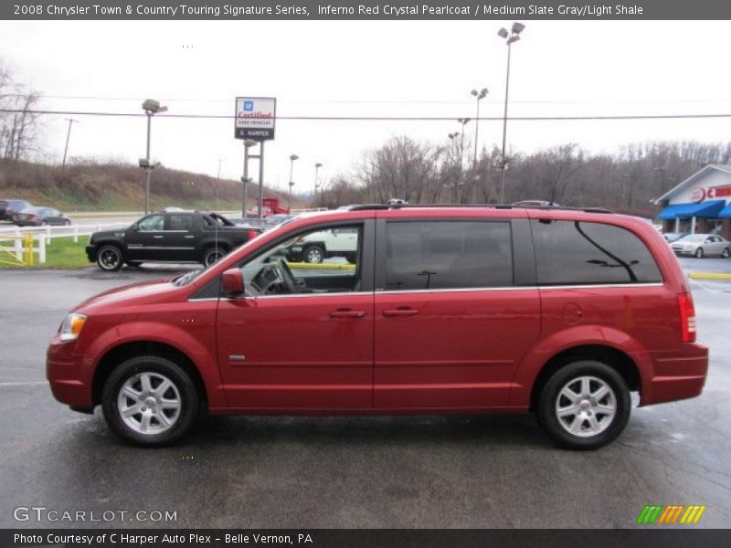 Inferno Red Crystal Pearlcoat / Medium Slate Gray/Light Shale 2008 Chrysler Town & Country Touring Signature Series