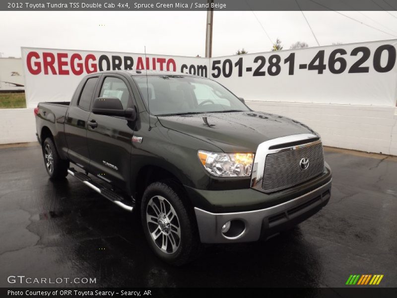 Spruce Green Mica / Sand Beige 2012 Toyota Tundra TSS Double Cab 4x4