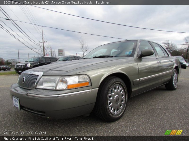Spruce Green Metallic / Medium Parchment 2003 Mercury Grand Marquis GS