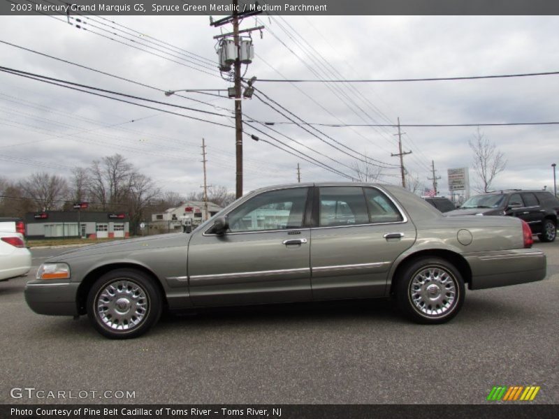 Spruce Green Metallic / Medium Parchment 2003 Mercury Grand Marquis GS