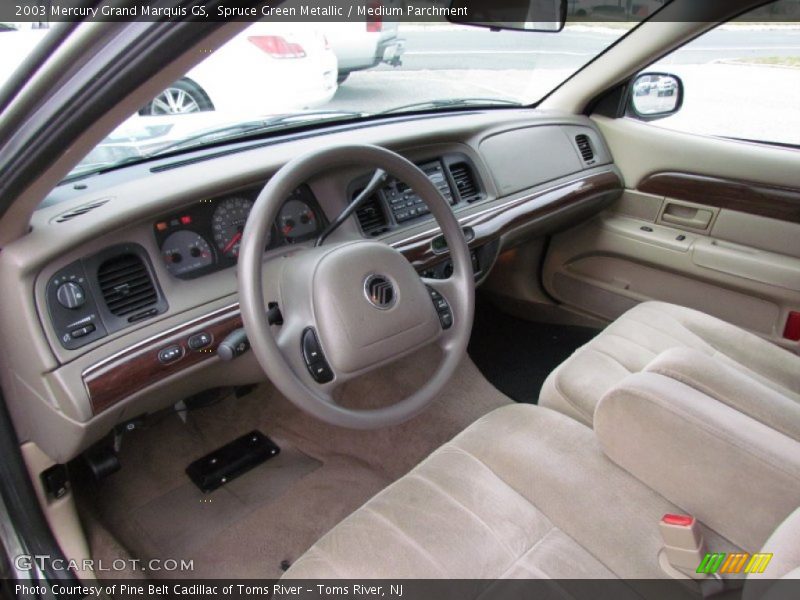 Spruce Green Metallic / Medium Parchment 2003 Mercury Grand Marquis GS