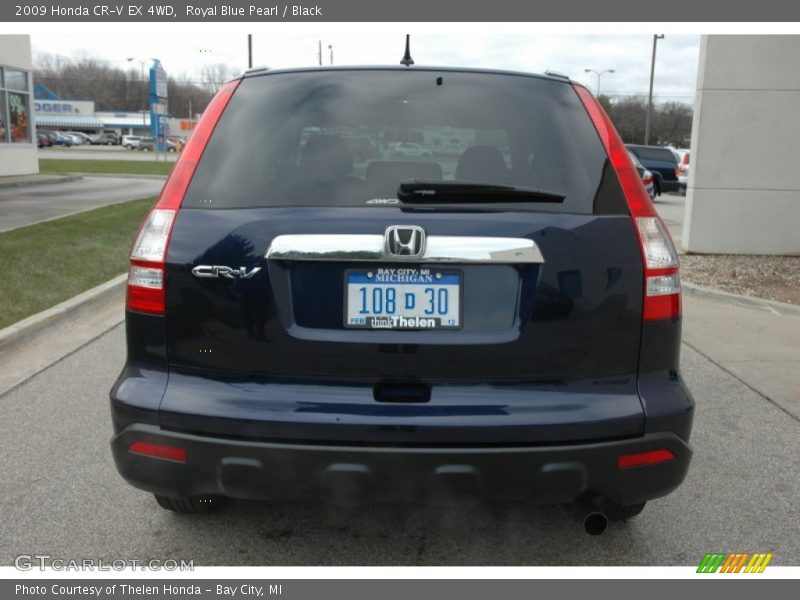 Royal Blue Pearl / Black 2009 Honda CR-V EX 4WD