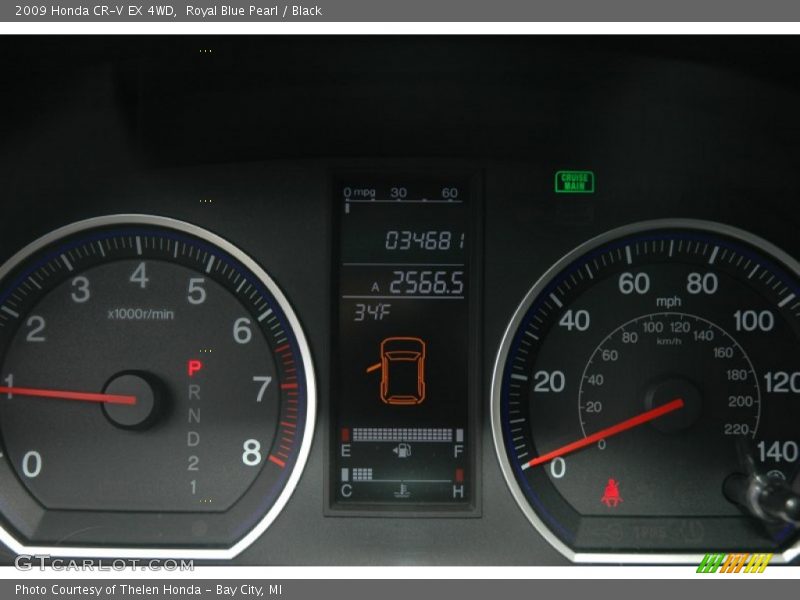 Royal Blue Pearl / Black 2009 Honda CR-V EX 4WD