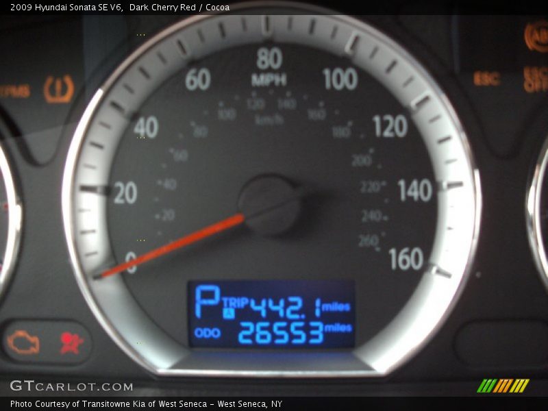 Dark Cherry Red / Cocoa 2009 Hyundai Sonata SE V6