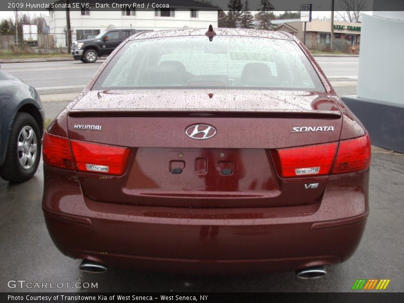 Dark Cherry Red / Cocoa 2009 Hyundai Sonata SE V6