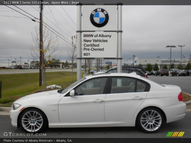 Alpine White / Beige 2011 BMW 3 Series 335d Sedan