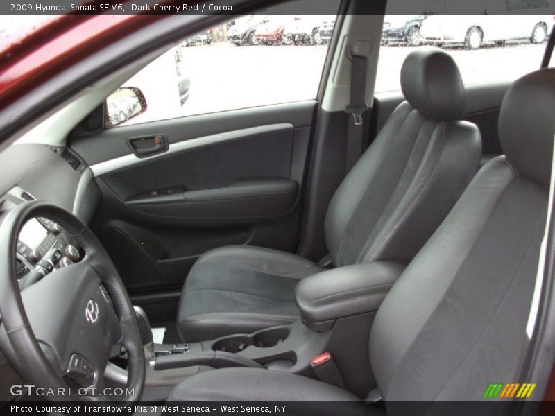 Dark Cherry Red / Cocoa 2009 Hyundai Sonata SE V6