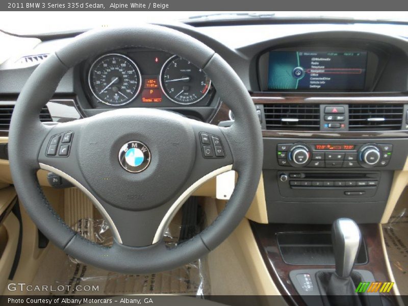 Alpine White / Beige 2011 BMW 3 Series 335d Sedan