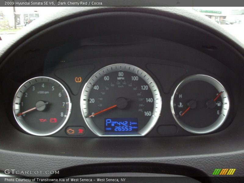 Dark Cherry Red / Cocoa 2009 Hyundai Sonata SE V6