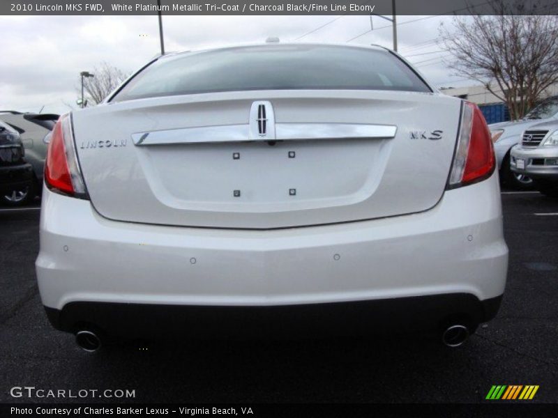 White Platinum Metallic Tri-Coat / Charcoal Black/Fine Line Ebony 2010 Lincoln MKS FWD