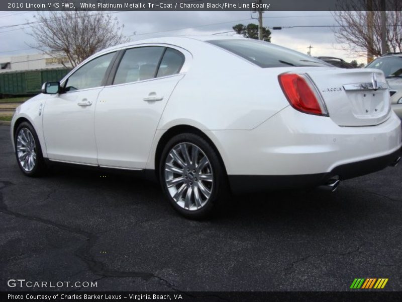 White Platinum Metallic Tri-Coat / Charcoal Black/Fine Line Ebony 2010 Lincoln MKS FWD