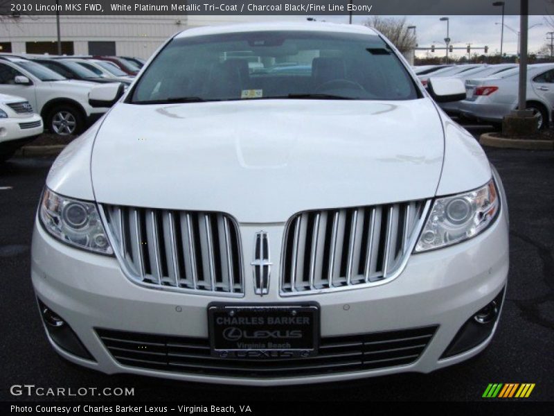 White Platinum Metallic Tri-Coat / Charcoal Black/Fine Line Ebony 2010 Lincoln MKS FWD