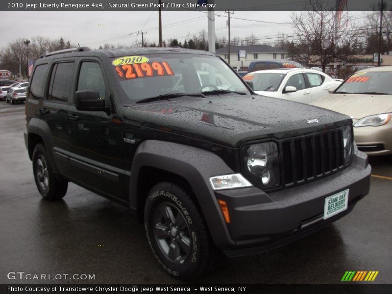 Natural Green Pearl / Dark Slate Gray 2010 Jeep Liberty Renegade 4x4