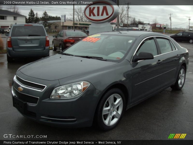 Dark Gray Metallic / Titanium 2009 Chevrolet Malibu LS Sedan