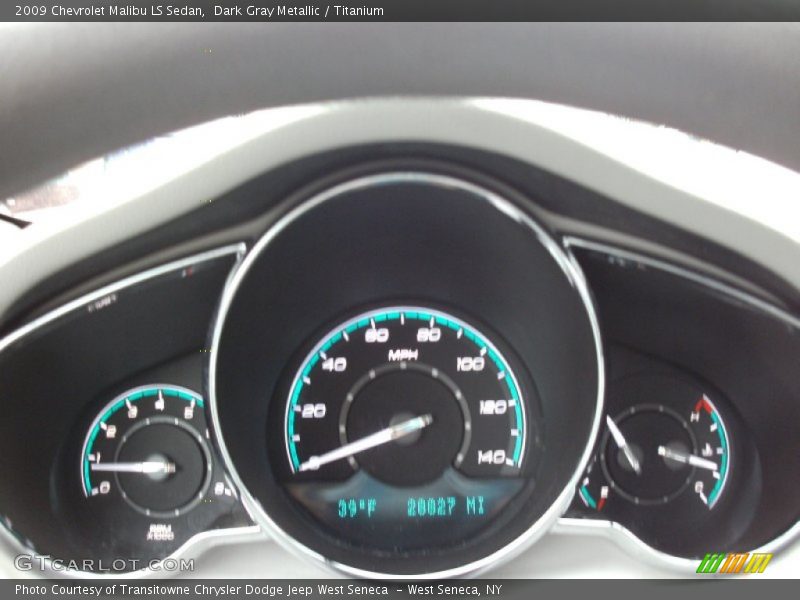 Dark Gray Metallic / Titanium 2009 Chevrolet Malibu LS Sedan
