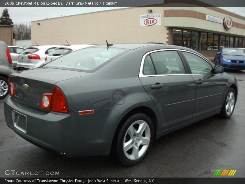 Dark Gray Metallic / Titanium 2009 Chevrolet Malibu LS Sedan