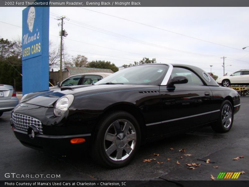 Evening Black / Midnight Black 2002 Ford Thunderbird Premium Roadster