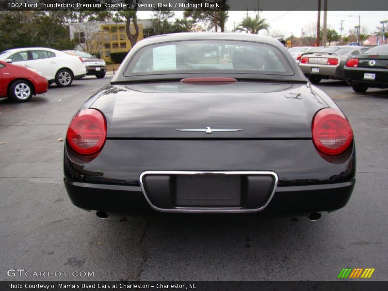 Evening Black / Midnight Black 2002 Ford Thunderbird Premium Roadster