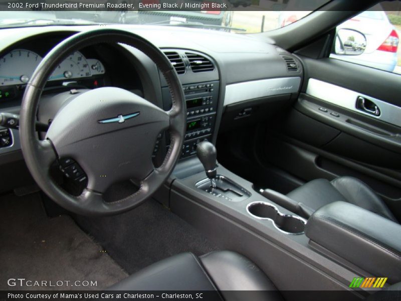Evening Black / Midnight Black 2002 Ford Thunderbird Premium Roadster
