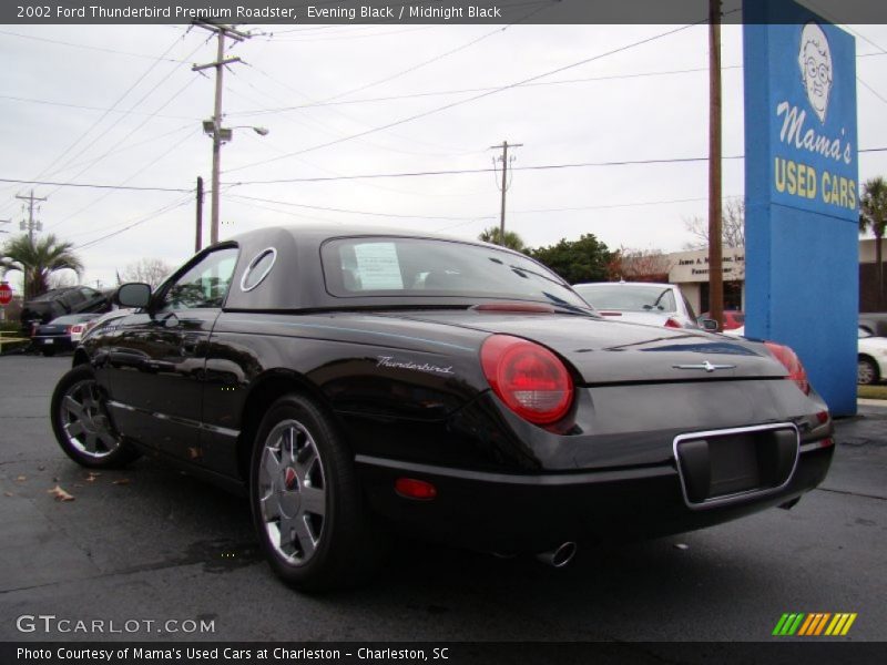 Evening Black / Midnight Black 2002 Ford Thunderbird Premium Roadster