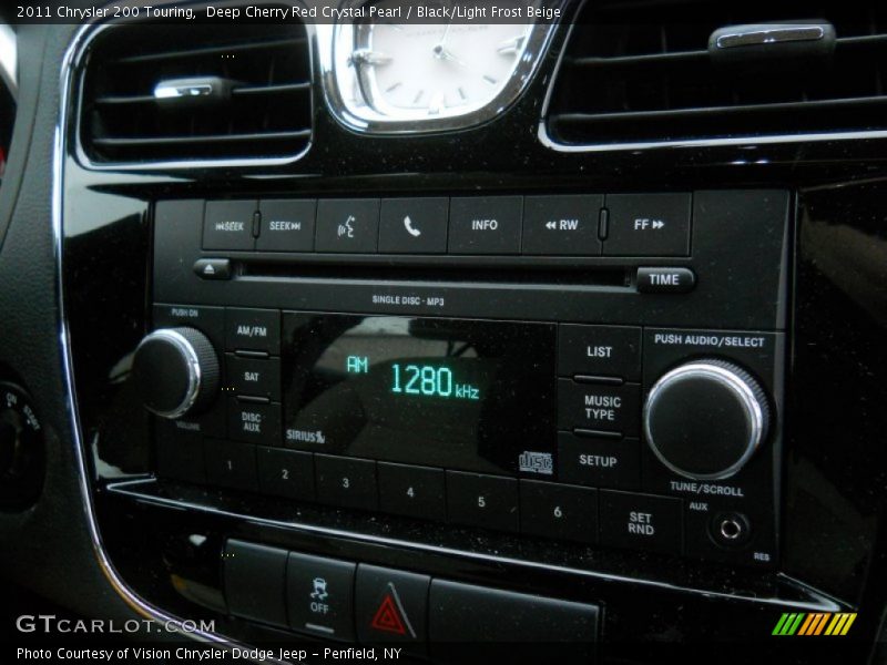 Deep Cherry Red Crystal Pearl / Black/Light Frost Beige 2011 Chrysler 200 Touring