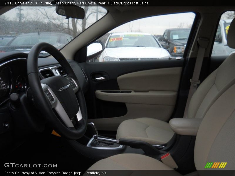 Deep Cherry Red Crystal Pearl / Black/Light Frost Beige 2011 Chrysler 200 Touring