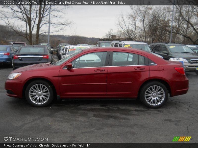 Deep Cherry Red Crystal Pearl / Black/Light Frost Beige 2011 Chrysler 200 Touring