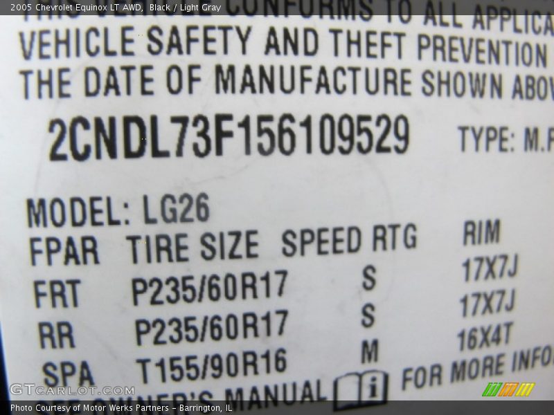 Black / Light Gray 2005 Chevrolet Equinox LT AWD