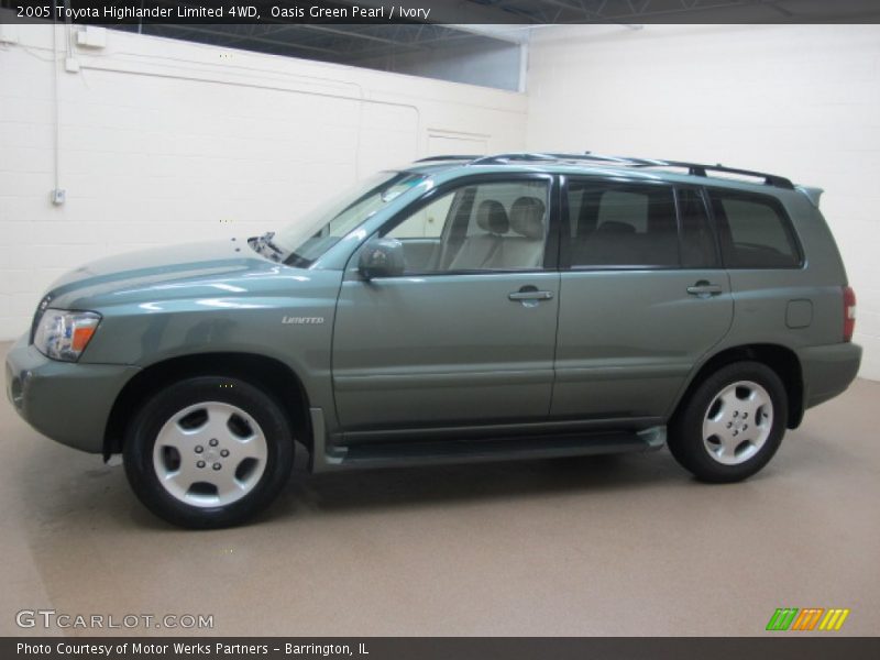 Oasis Green Pearl / Ivory 2005 Toyota Highlander Limited 4WD