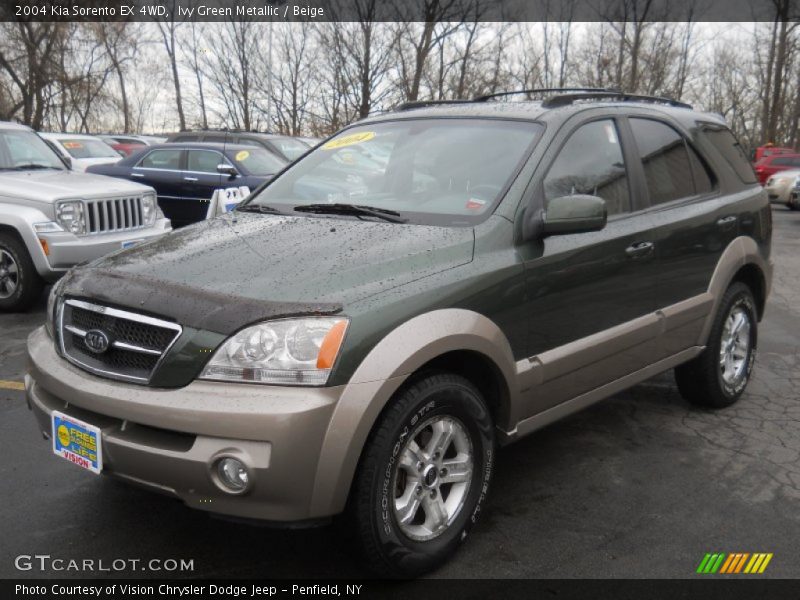 Ivy Green Metallic / Beige 2004 Kia Sorento EX 4WD