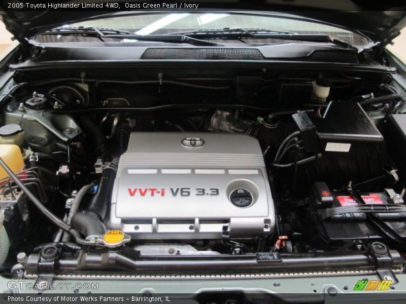 Oasis Green Pearl / Ivory 2005 Toyota Highlander Limited 4WD